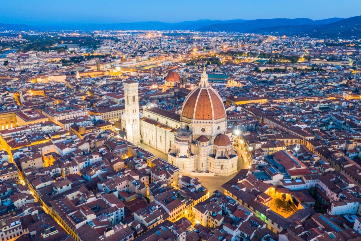 Catedral de Santa María del Fiore vista aerea