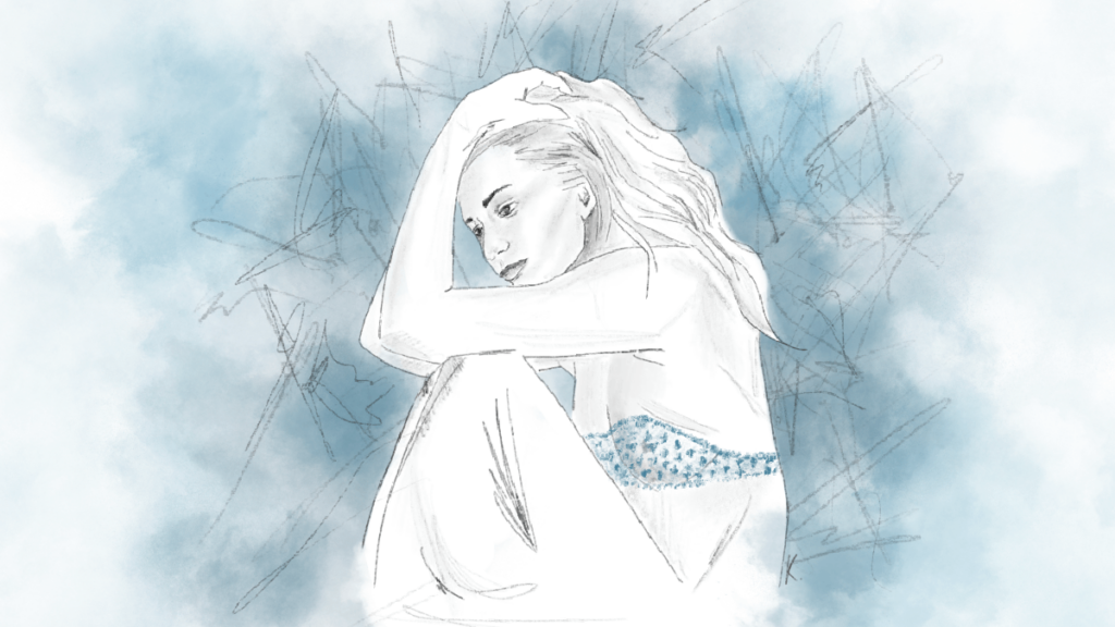 Mi illustración "Ansiedad"